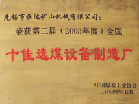 十佳选煤设备制造厂